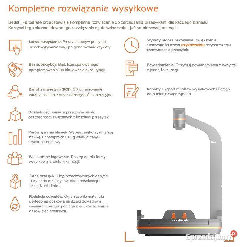 ParcelKiosk automatyczny pomiar paczek waga Chojnice