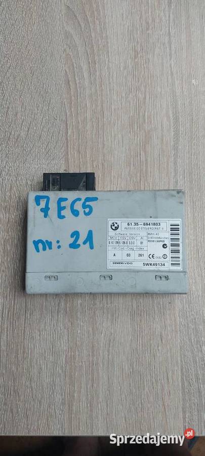 Moduł sterownik Passive Go BMW 7 E65 61356941803 zachodniopomorskie Szczecin