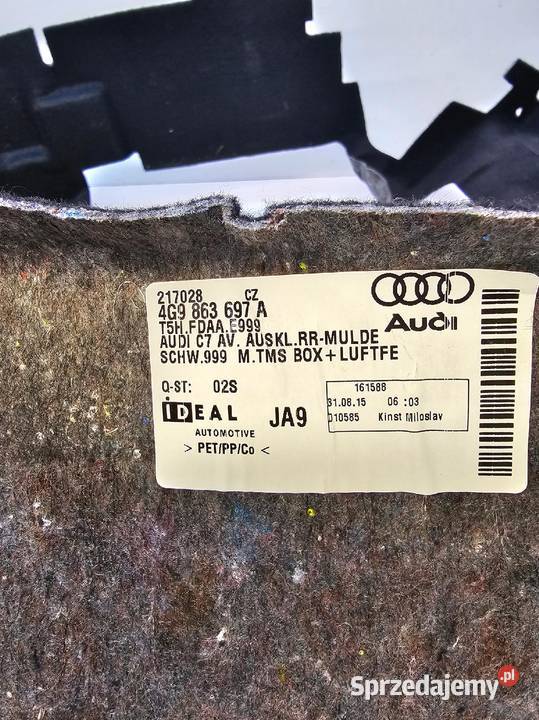 WYGŁUSZENIE BAGAŻNIKA AUDI A6 C7 4G9863697A