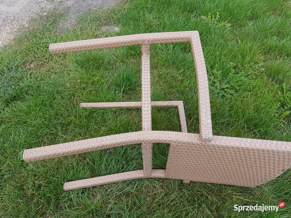 krzesło ogrodowe z techno ratanu kolor jasny Głogowa