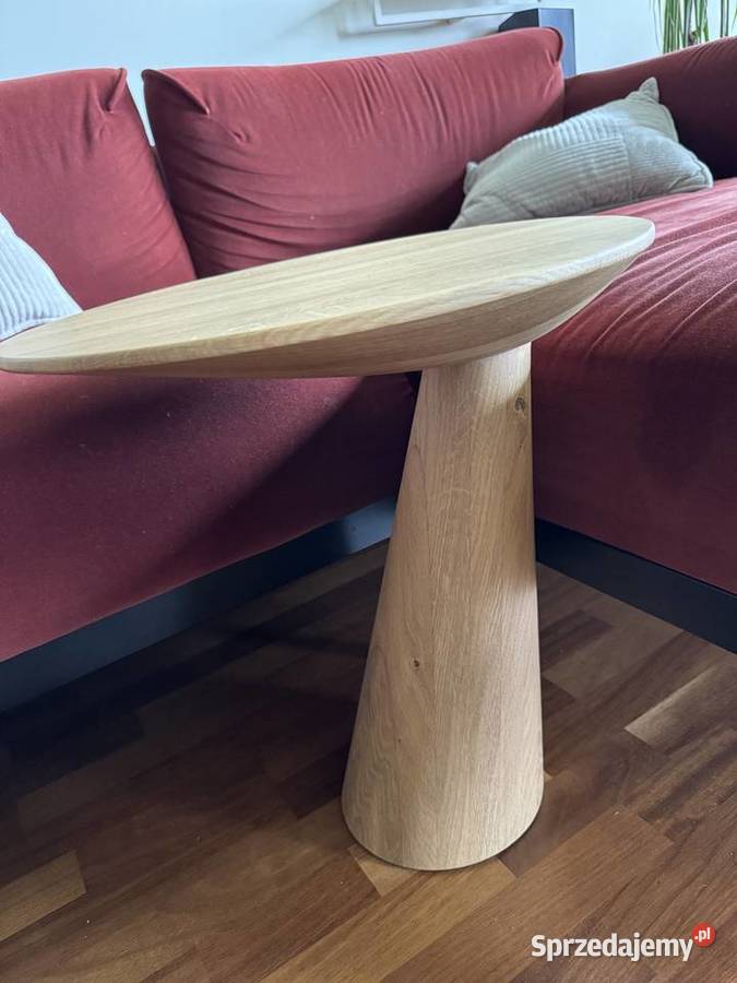 Kawowy nocny boczny pomocniczy Halden Rumi owal 45cm