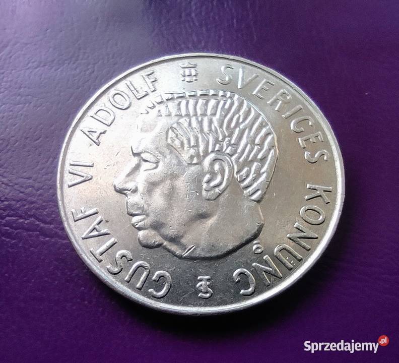 Moneta 5 KORON 1955 TS SZWECJA Srebro Piękna Pruszków