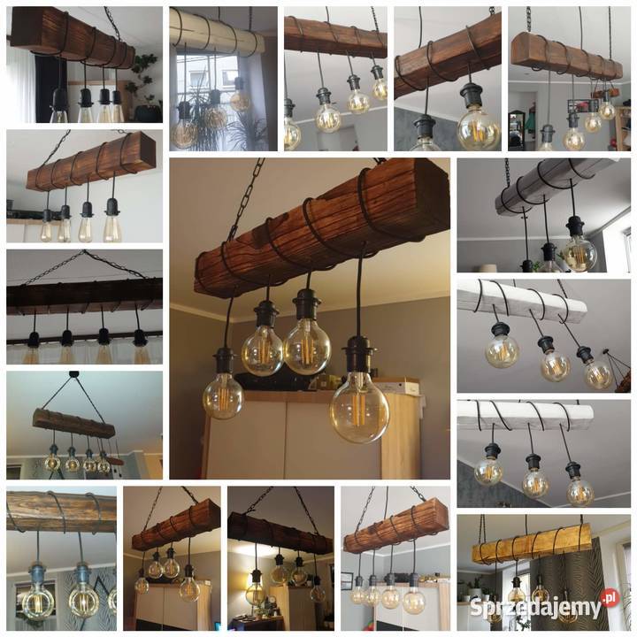 Lampa wisząca stara belka retro vintage Poznań