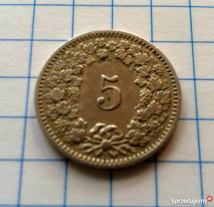 5 RAPPÓW 5 CENTYMÓW 1915 SZWAJCARIA lubelskie Piszczac