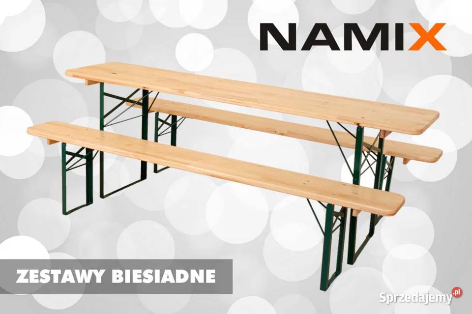 NAMIX zestaw biesiadny piwny ogrodowy 60x220 Dom i Ogród Jabłonna