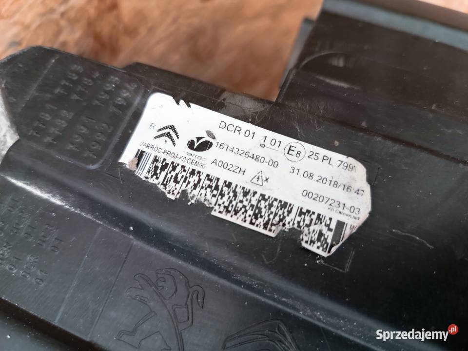 1614326480 LAMPA REFLEKTOR PRAWY PRZÓD CITROEN Nowy Tomyśl