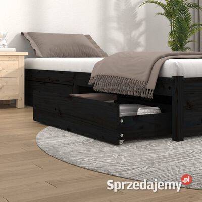 vidaXL Szuflady pod łóżko 4 czarne lite drewno mazowieckie Warszawa