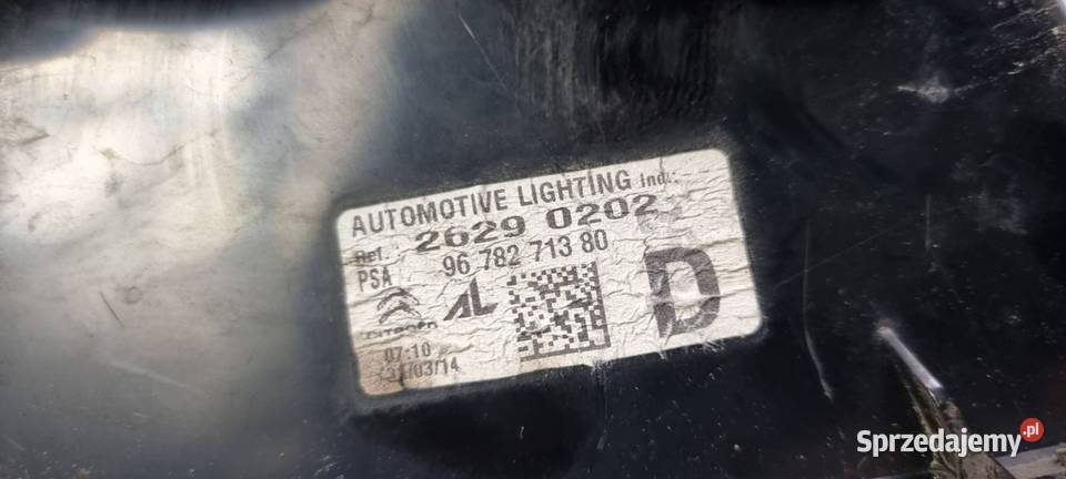 LAMPA PRAWA TYŁ CITROEN C4 PICASSO 9678271380 Lipno sprzedam