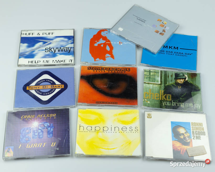 Zestaw 10 płyt CD house dance maxi single Tony Płyty i kasety Łuków