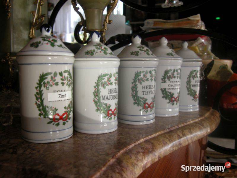 porcelanowe pojemniki kuchenne 5 sztuk Gorzów Wielkopolski