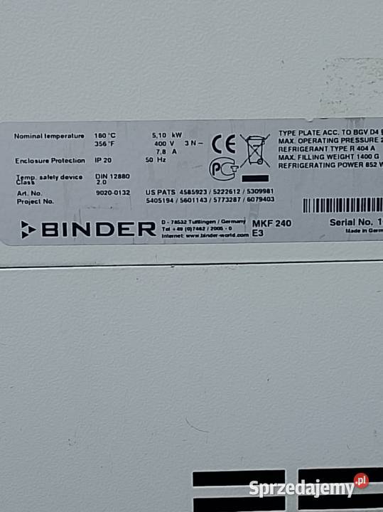 BINDER MKF 240 Komora klimatyczna