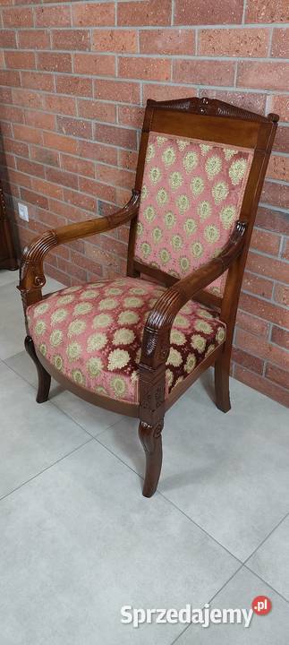 Piękny fotel biedermeier antyk Łagów