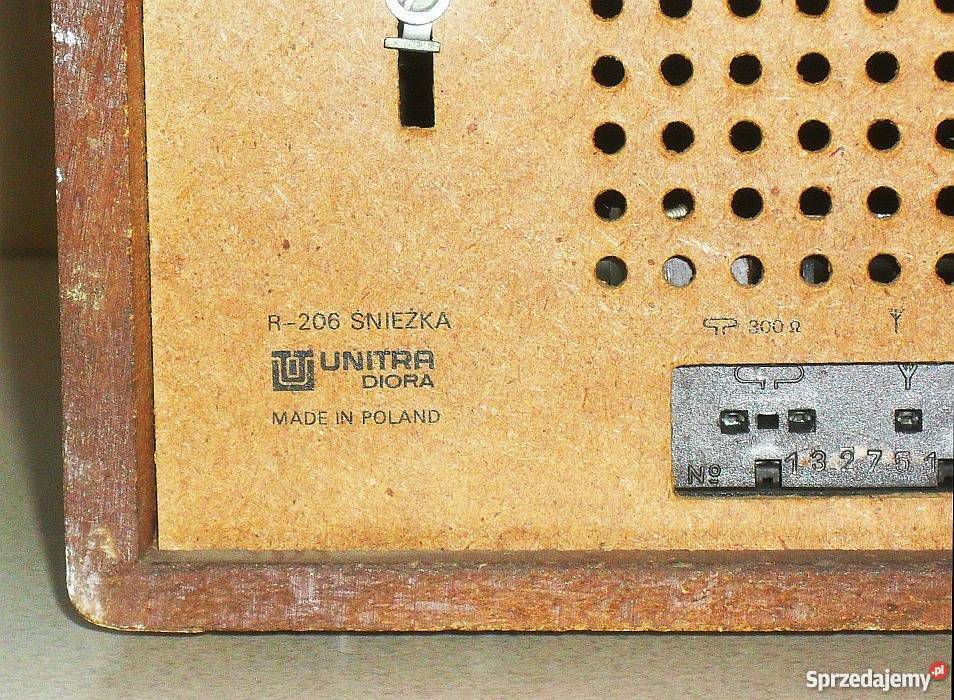 Radio Unitra Diora R206 Śnieżka PRL VINTAGE Gliwice