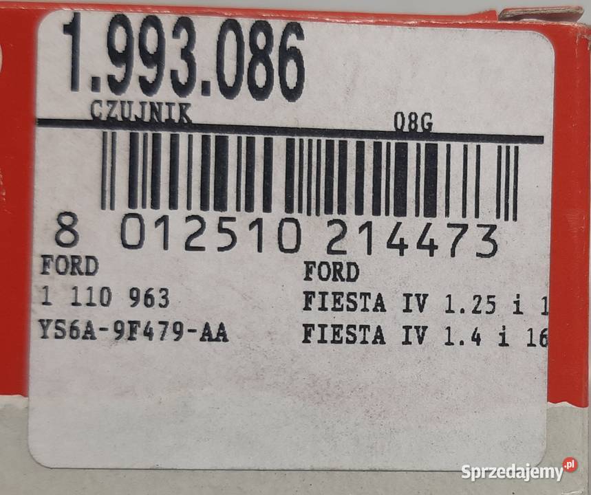 CZUJNIK CIŚNIENIA POWIETRZA FORD FIESTAIV 12514 Mielęcin