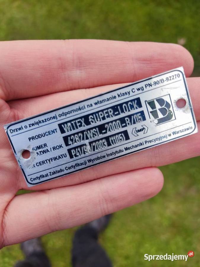 Drzwi antywłamaniowe WITEX SUPERLOCK model Cegłów