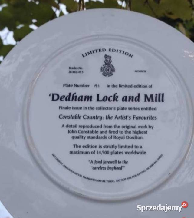 ROYAL DOULTON JOHN CONSTABLE patera Pabianice