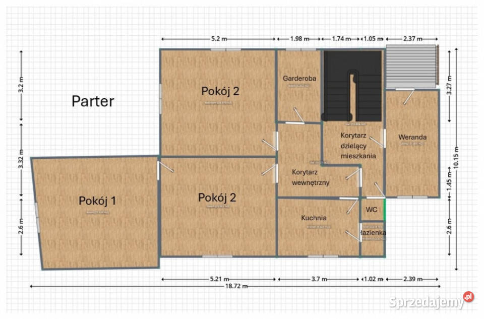 Dom dwulokalowy z dwoma lokalami usługowymi piwnica