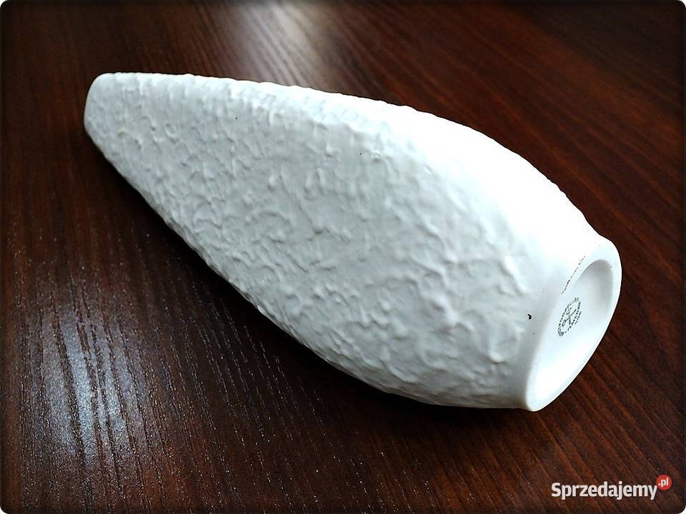 Biały Trójkątny Wazon Metzler Ortloff Turyngia