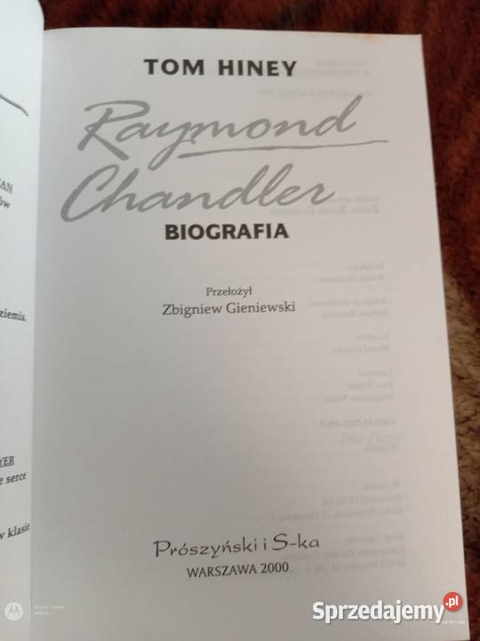 Sprzedam książkę Raymond Chandler biografia Tom Kultura i Rozrywka Bukowno sprzedam