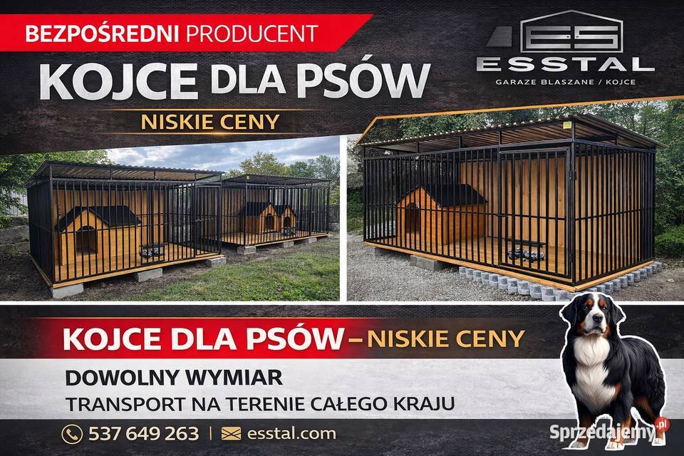 Kojec Psa KOJCE Psów w Wymiar Boks Klatka ESSTAL Maków Mazowiecki sprzedam