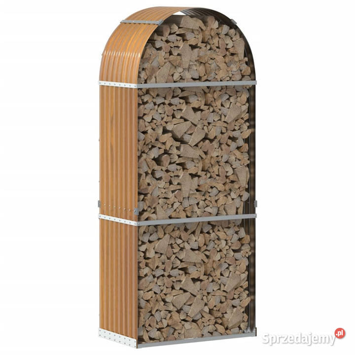 Stojak na drewno jasny brąz 80x45x190 stal mazowieckie