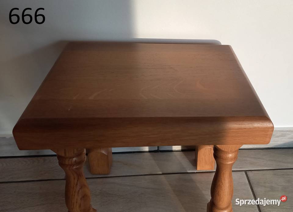 Kwietnik dębowy drewniany Stojak na kwiatek Gawroniec sprzedam