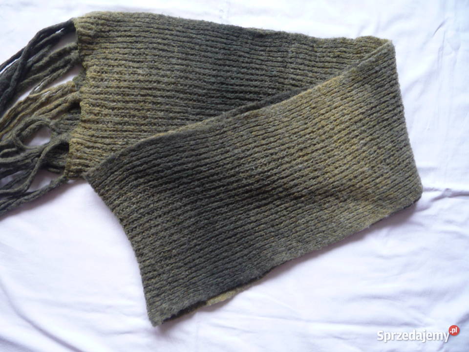 Reserved Długi Szal Szalik Zimowy Zielony Szczecin