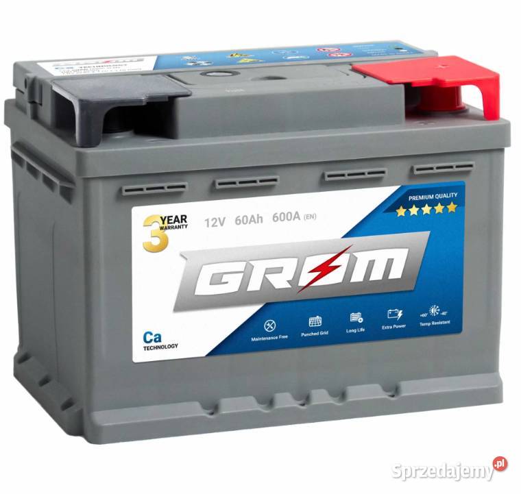 Akumulator GROM Premium 60Ah 600A Specpart Akumulatory Bytów