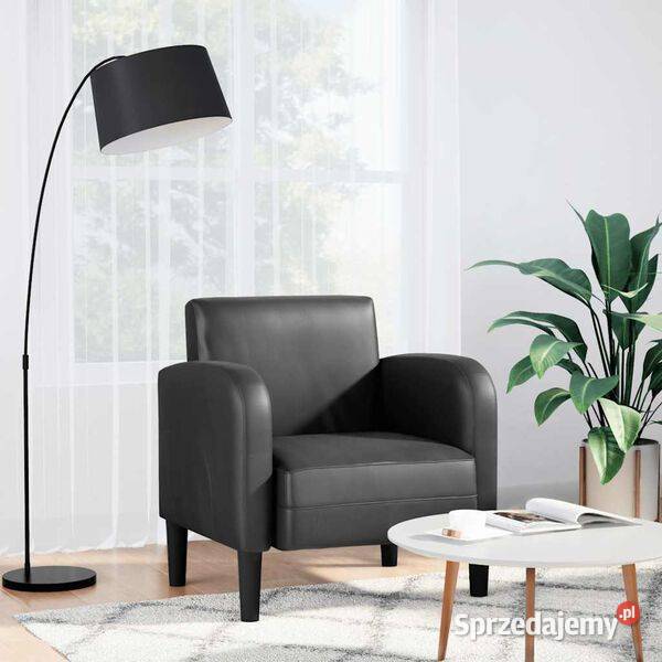 vidaXL Sofa Fotel z Podłokietnikami Czarny 54