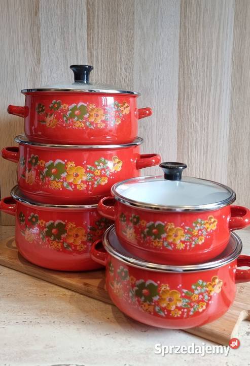 Garnki emaliwane różne wzory mazowieckie Warszawa sprzedam