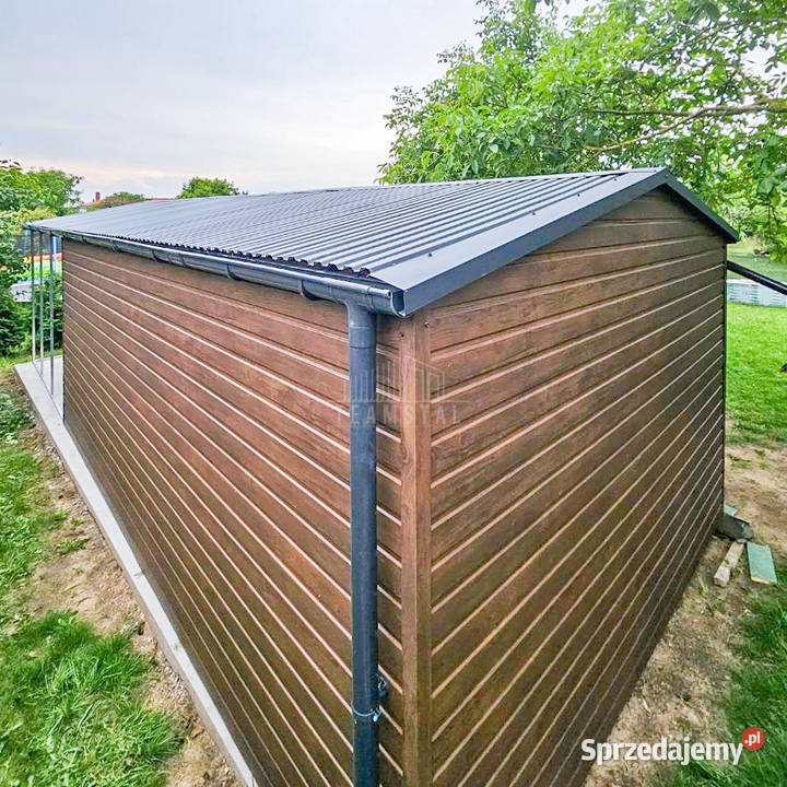Garaż Blaszany 6x4 wiata 3x4 Brama dwuskrzydłowa 24m2 Sprzedaż zachodniopomorskie Koszalin