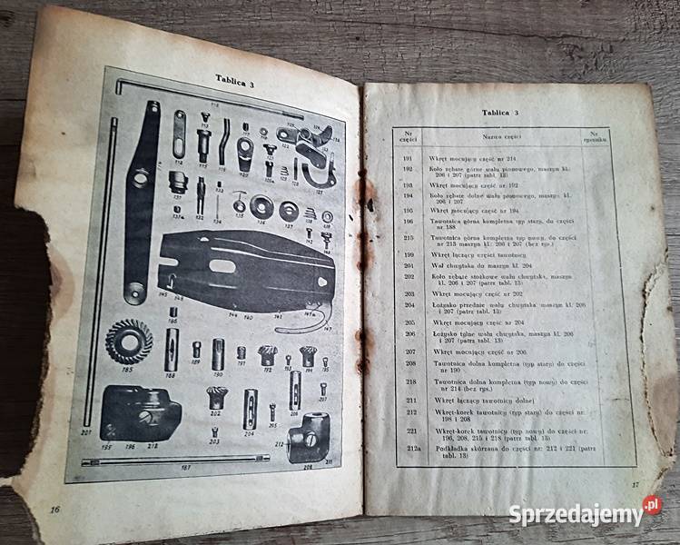 Katalog części zamiennych stebnówka Durkopp Ostrów Wielkopolski