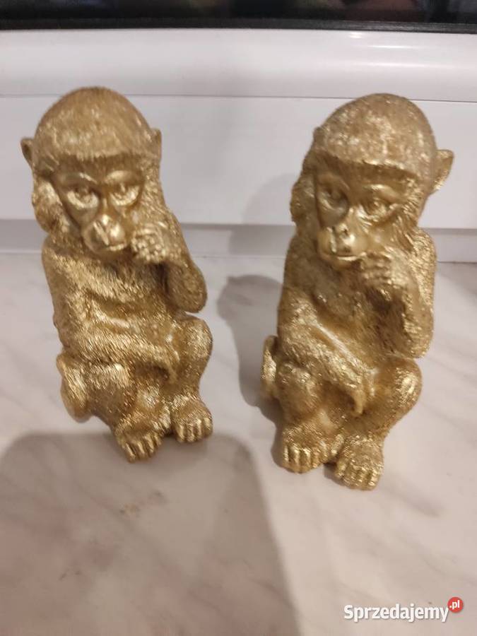 Złote małpki figurki Figurki i rzeźby Dębica sprzedam