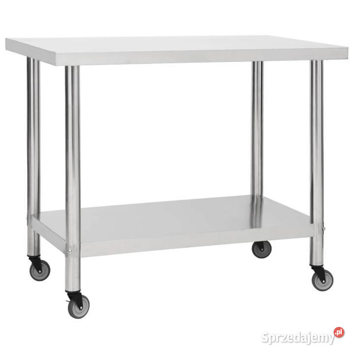 Kuchenny stół roboczy na kółkach 100x45x85 stal Pozostałe mazowieckie Warszawa