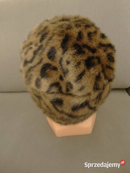 Czapka Futrzana Toczek Sztuczne Futro Camelowa w Dla kobiet Łomża