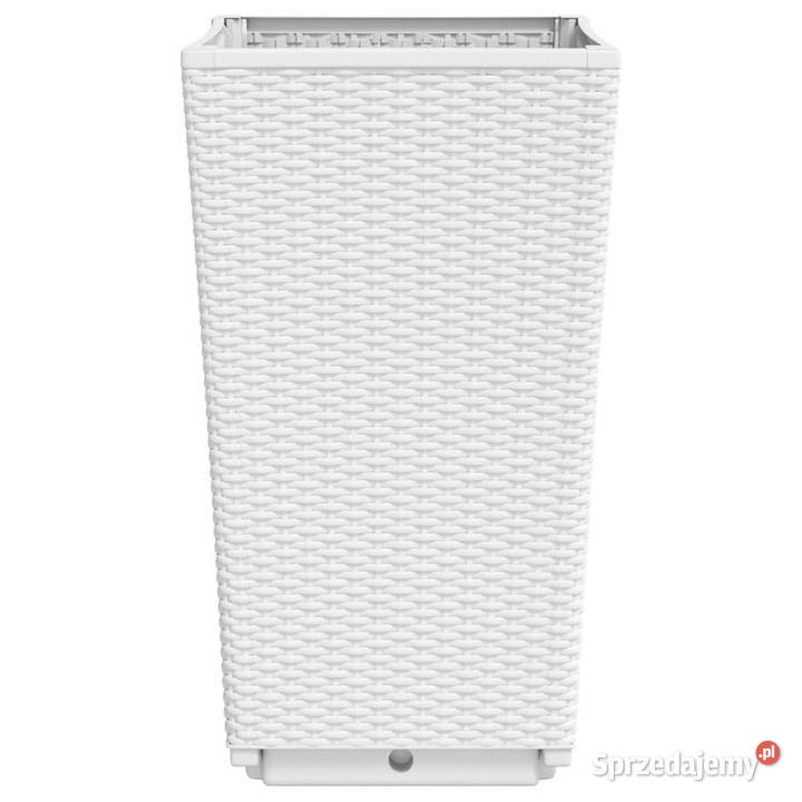 Donice ogrodowe 2 białe 325x325x57 PP WM367849 Warszawa