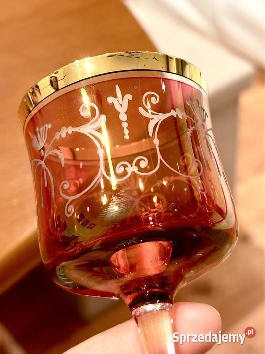 Zestaw sześciu czechosłowackich szklanych Porcelana i szkło mazowieckie Warszawa