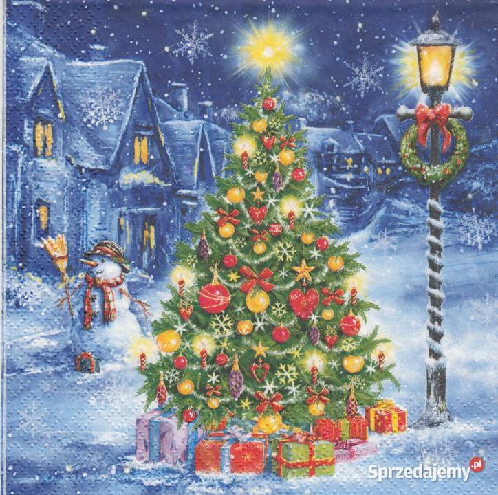 Dekupaż serwetki Boże Narodzenie Mikołaj Zima świętokrzyskie Skarżysko-Kamienna