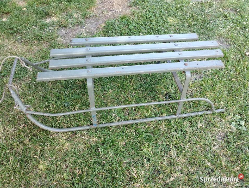Sanki zjazdowe metalowe lata 5060 PRL antyk śląskie Nędza