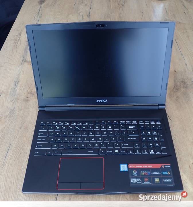 LAPTOP MSI GE63 raider GTX 1060 6GB Lewin Brzeski