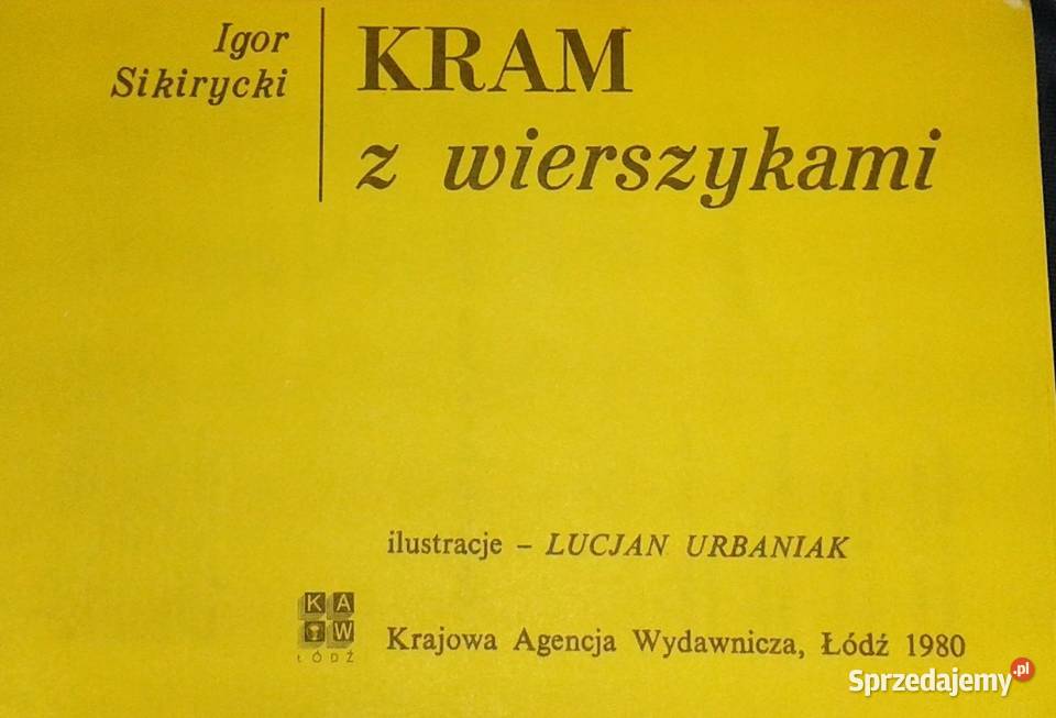 Kram z wierszykami Igor Sikirycki Rok wydania 1980 Chełm