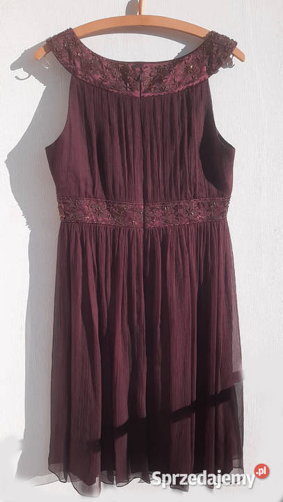 Jedwabna sukienka koktajlowa 100 jedwab Maggy Długość Midi Warszawa