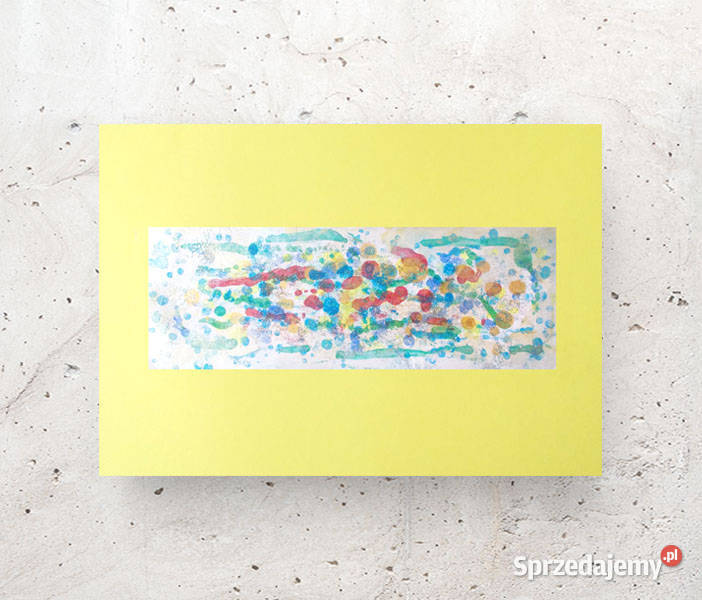 pastelowa grafika sypialnia złoty obraz odcienie żółtego Kielce