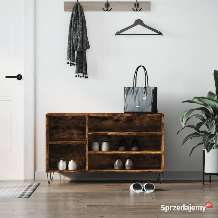 Półka na buty przydymiony dąb 102x36x60 WM831417