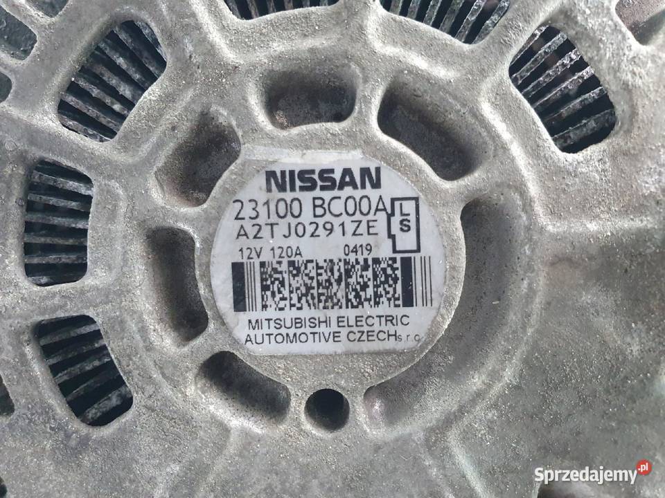 ALTERNATOR Nissan Qashqai 16 16V 23100BC00A osobowe Chełm