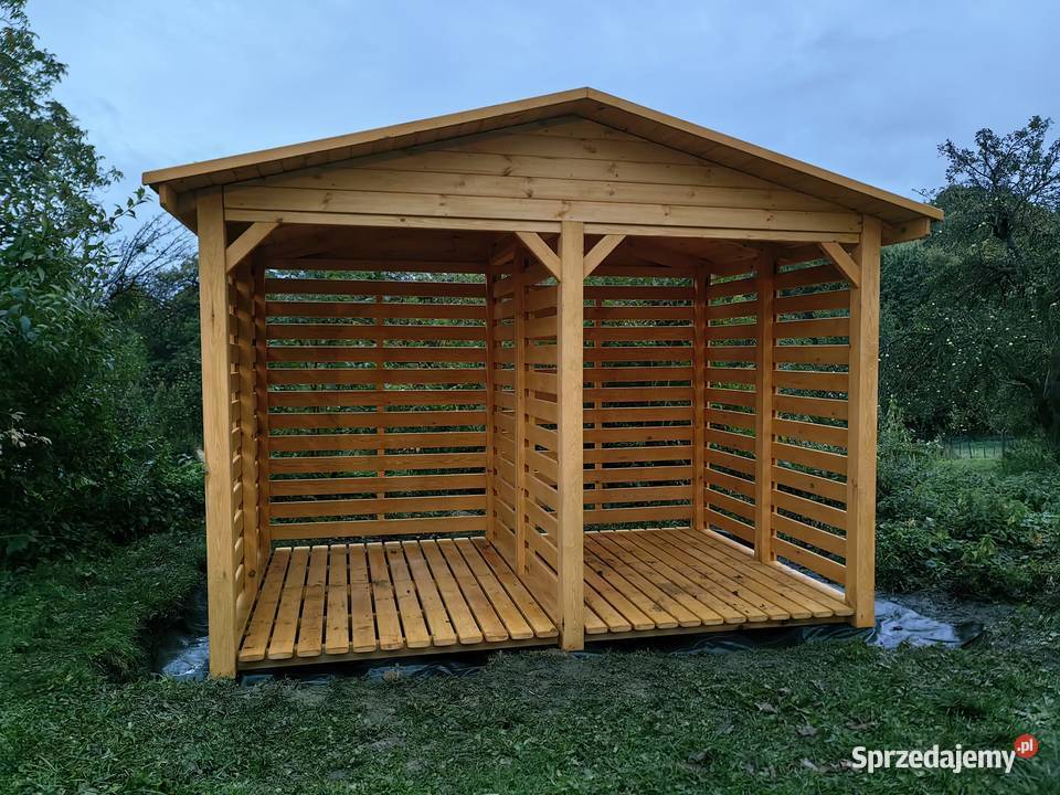 Drewutnia ogrodowa na drewno kominkowe 314 x 2m Drewutnie Kalety