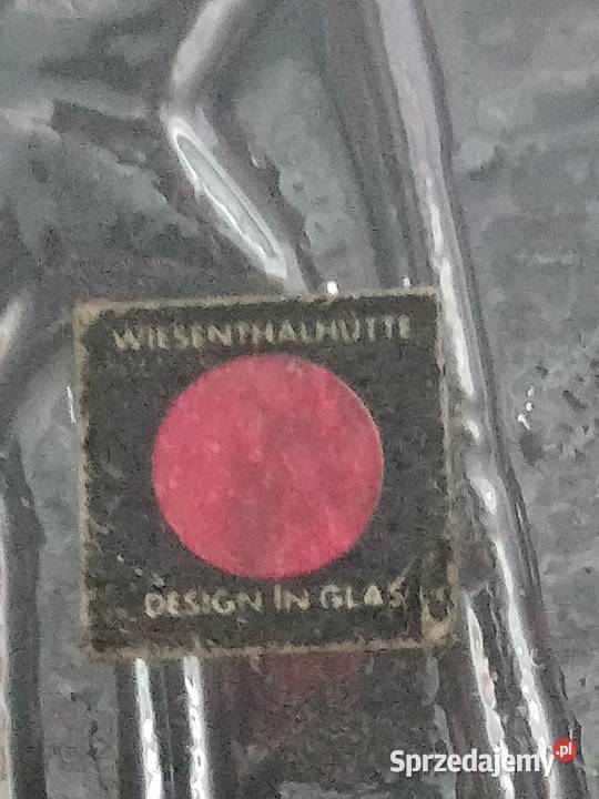 Duży talerz ciężka patera szklana z aniołem Choszczno sprzedam