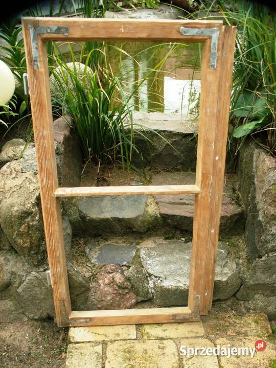 Stare okno rama retro loft lustro zdjęcia 58x101 Dekoracje i ozdoby Ełk