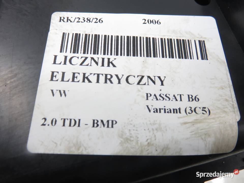 LICZNIK VW PASSAT B6 20 TDI PD A2C53106067 małopolskie