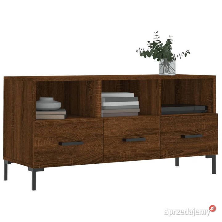 Szafka pod TV brązowy dąb 102x36x50 WM829043 Warszawa
